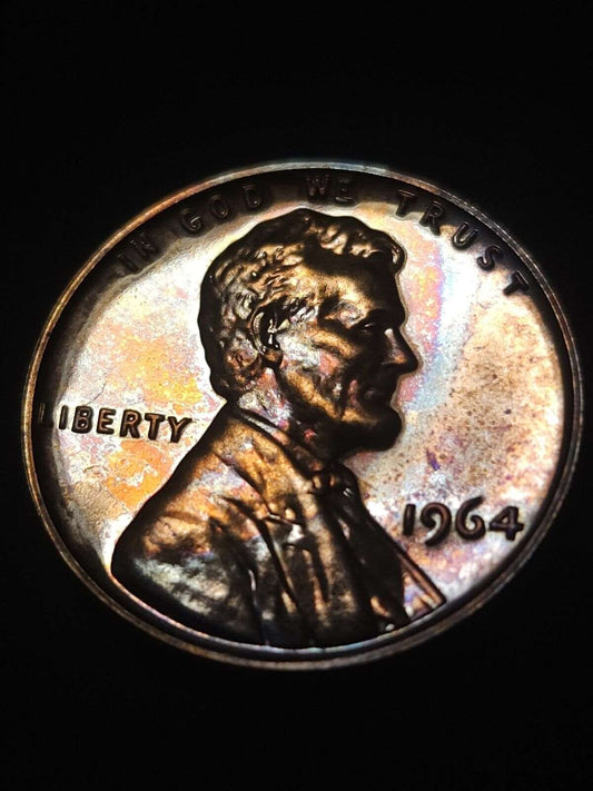 1964 Rainbow Tone Lincoln Memorial Cent Proof