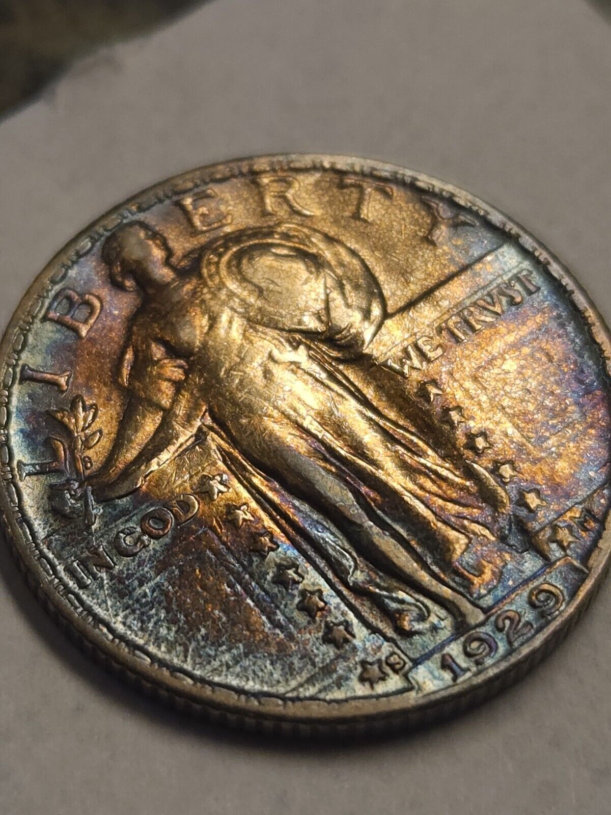 1929 S Standing Liberty Monster Toned