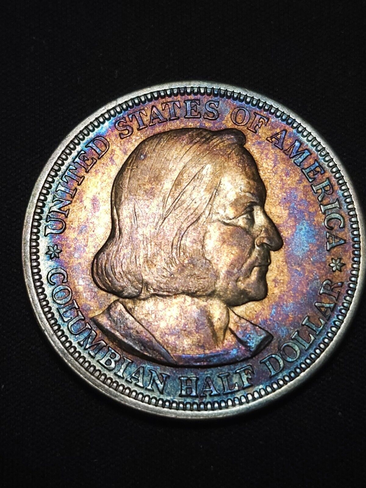 1893 Columbian Exposition Half Bu Monster Toned