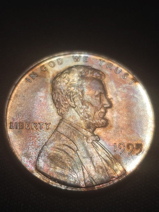 1995 Toned Lincoln Memorial Cent Errors & Oddities