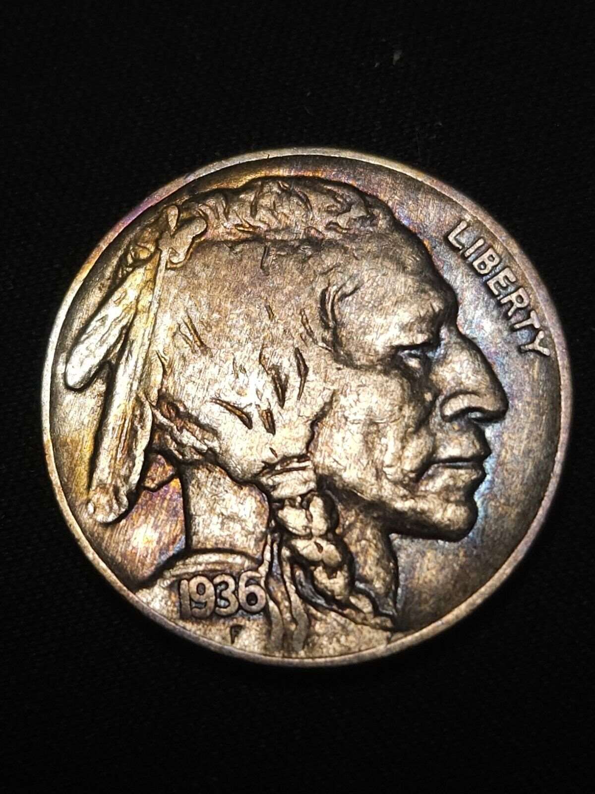 1936 Buffalo Nickel Bu Toned