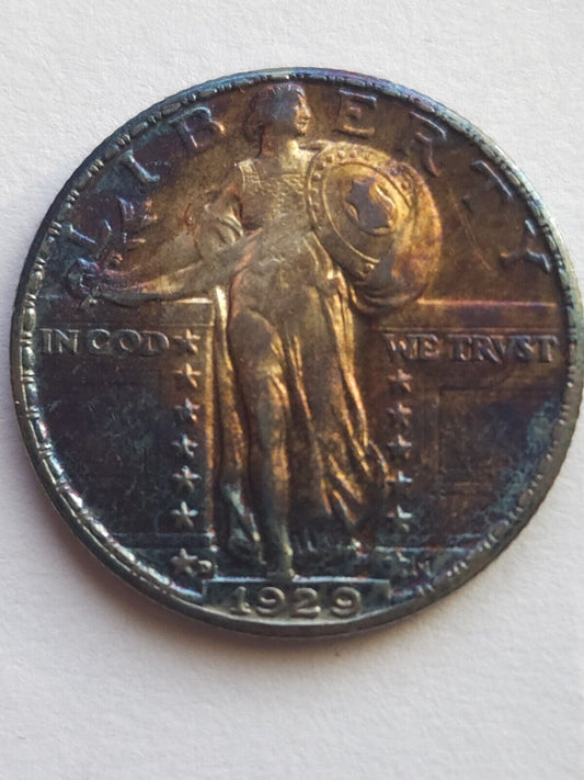 1929 D Standing Liberty Monster Toned