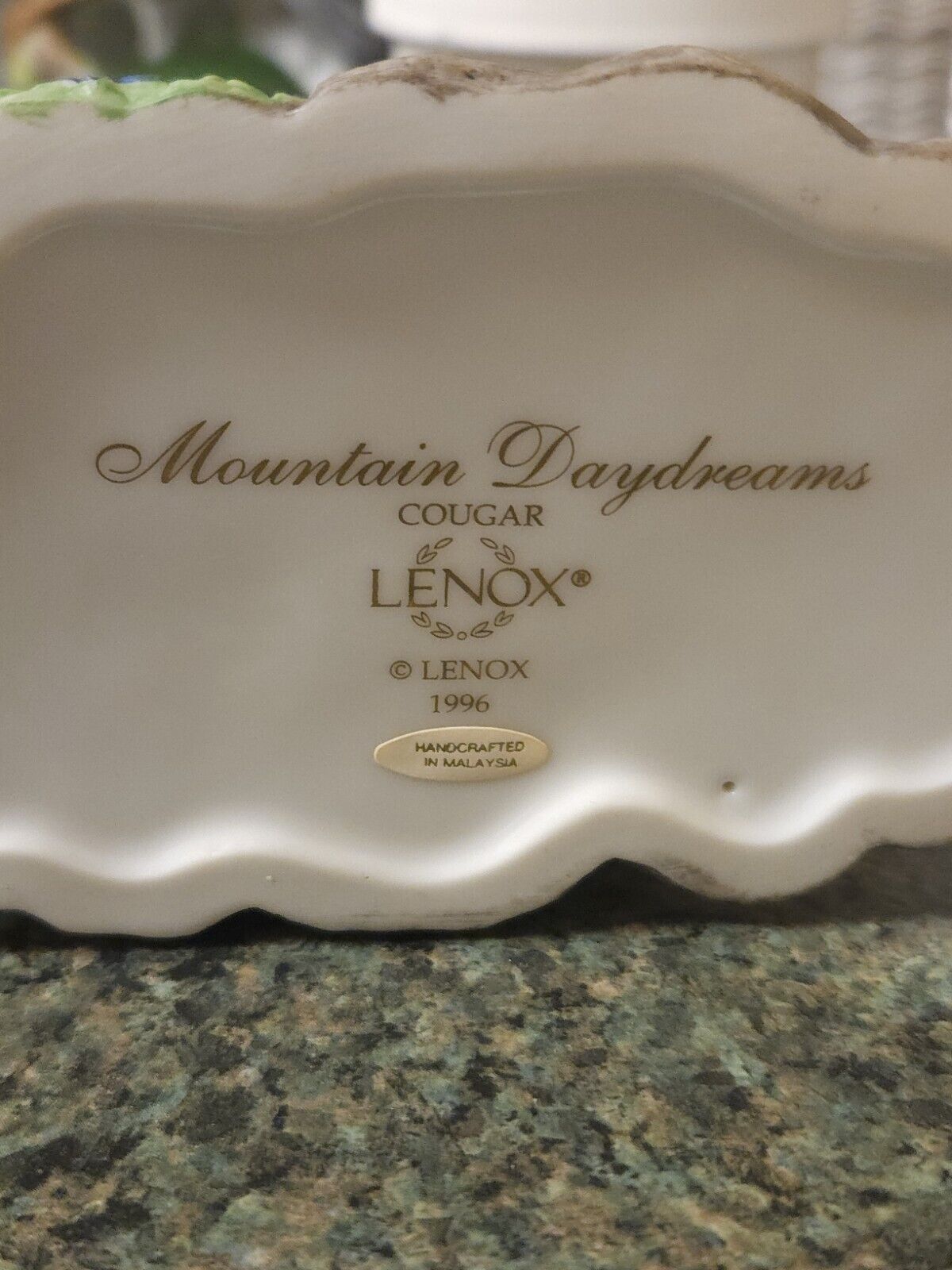 1996 Lenox Mountain Daydreams Cougar Porcelain Figurine Lenox