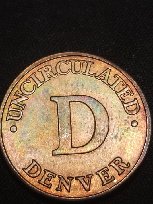 Denver Mint Set Token Bu Rainbow Toned Errors & Oddities